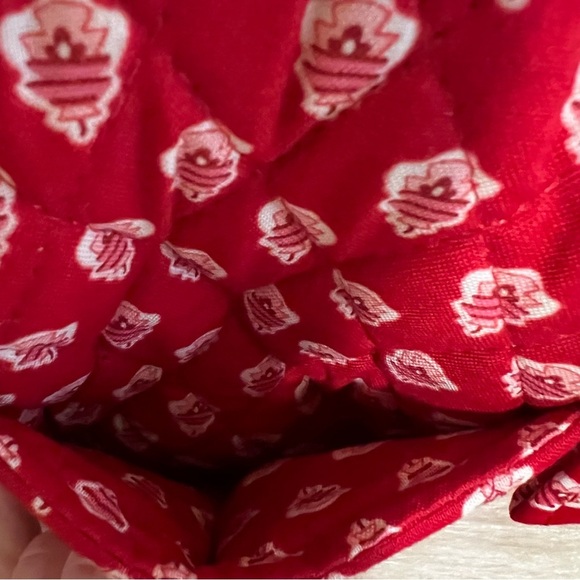 Vintage VERA BRADLEY Nantucket Red 2005 Chelsea Bag Small White Y2K 2 Handles - Picture 4 of 12